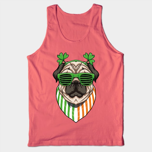 St Patricks Day Pug Lovers Art Tank Top by Sanije_10